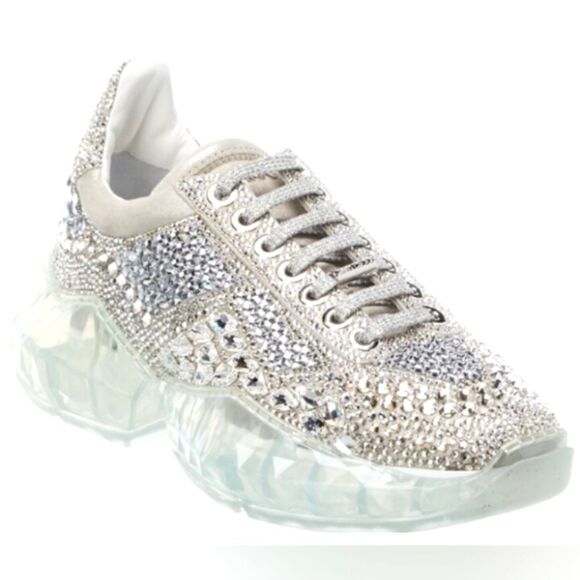 Jimmy Choo Shoes - Jimmy Choo Swarovski Crystal Running Shoes Sneakers Athletic SZ 7